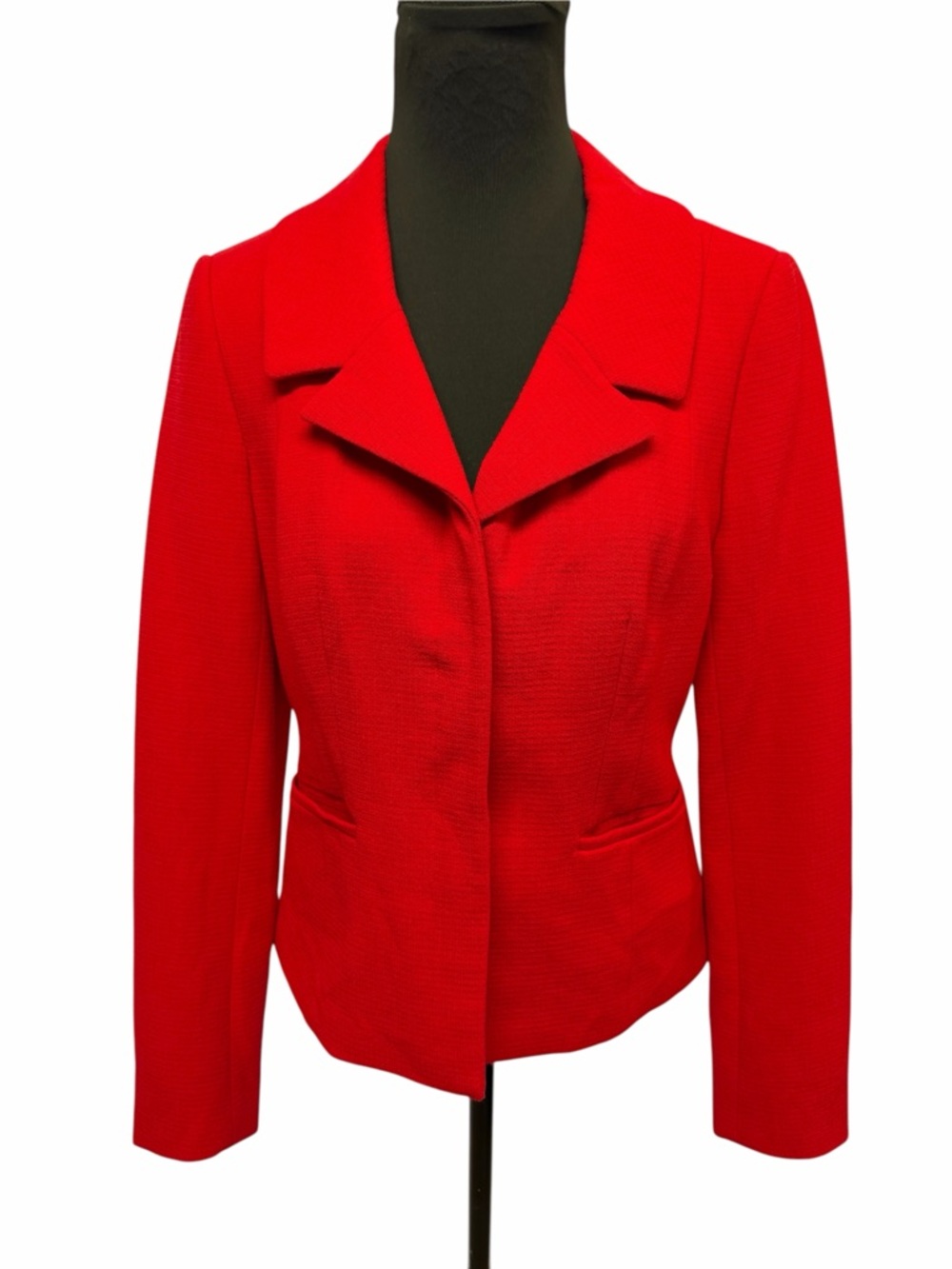 Ann Taylor 8T Red Structured Blazer Career Office Tailored Jacket